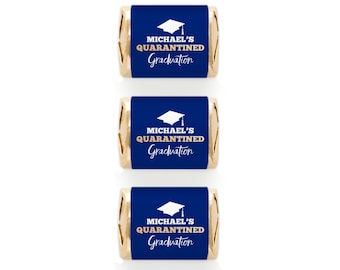 30 Quarantine Graduation Nugget Labels Shelter in Place Drive By Party Favors