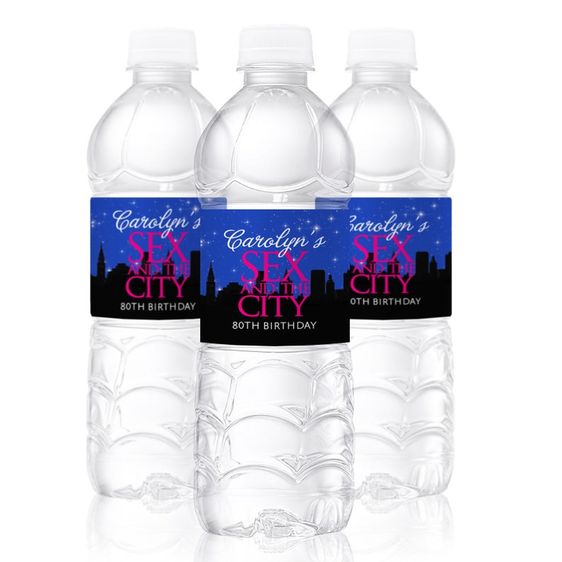 TWO designs! 10 Sex and The City Water Bottle Labels Diva and The City Water Bottle Labels Birthday Baby Shower Bachlorette Party CUSTOM