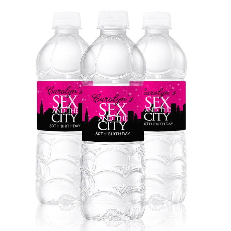 TWO designs! 10 Sex and The City Water Bottle Labels Diva and The City Water Bottle Labels Birthday Baby Shower Bachlorette Party CUSTOM