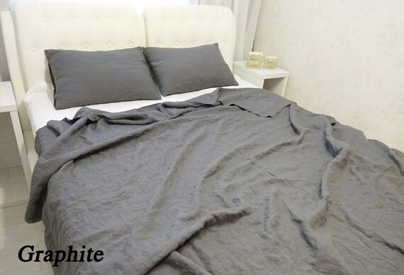 Linen Duvet Cover Set Light Blue Duvet Cover And 2 Pillowcases Etsy