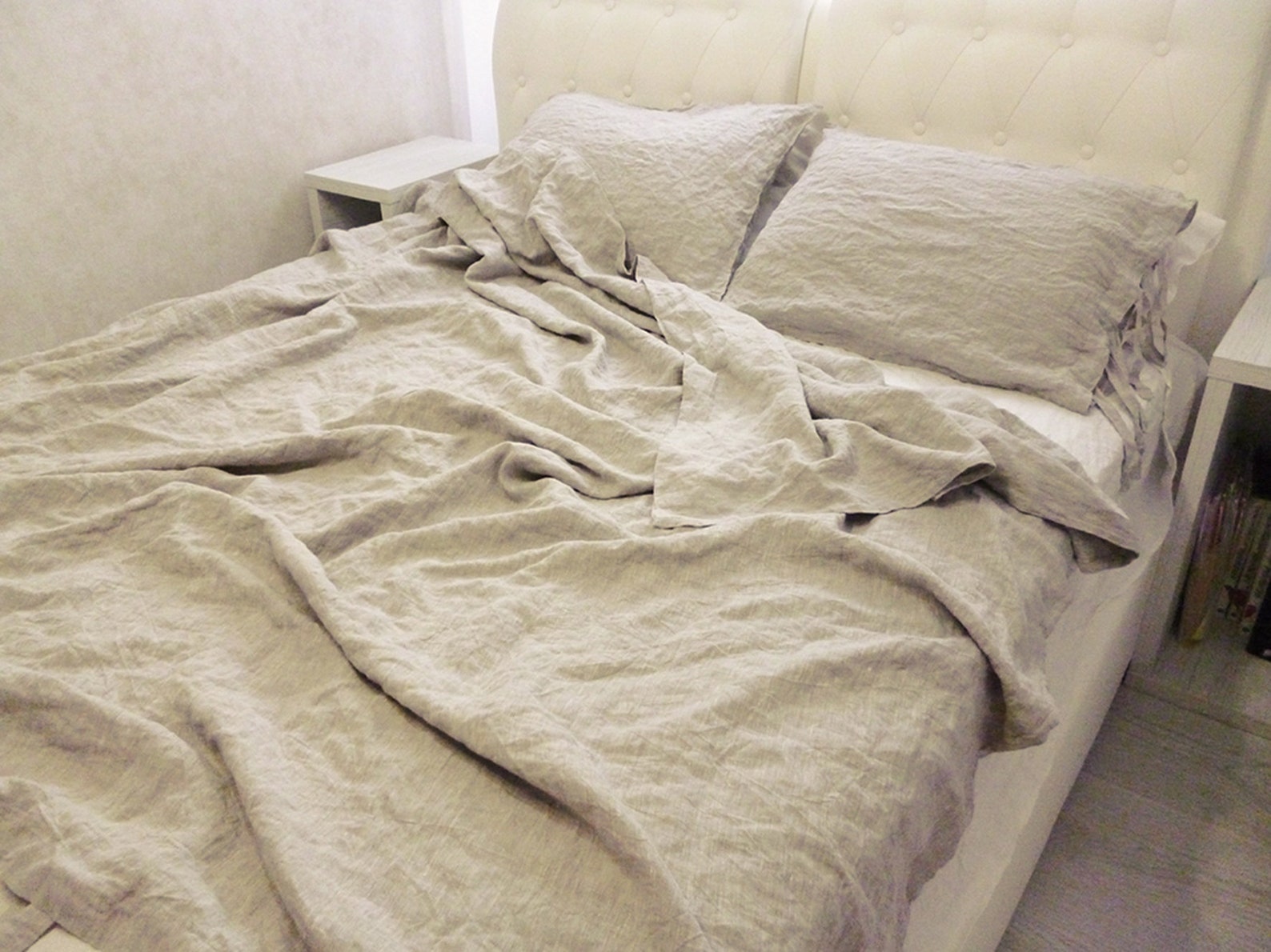 Linen Duvet Cover Buttons Closure Linen Bedding 100 Flax Etsy