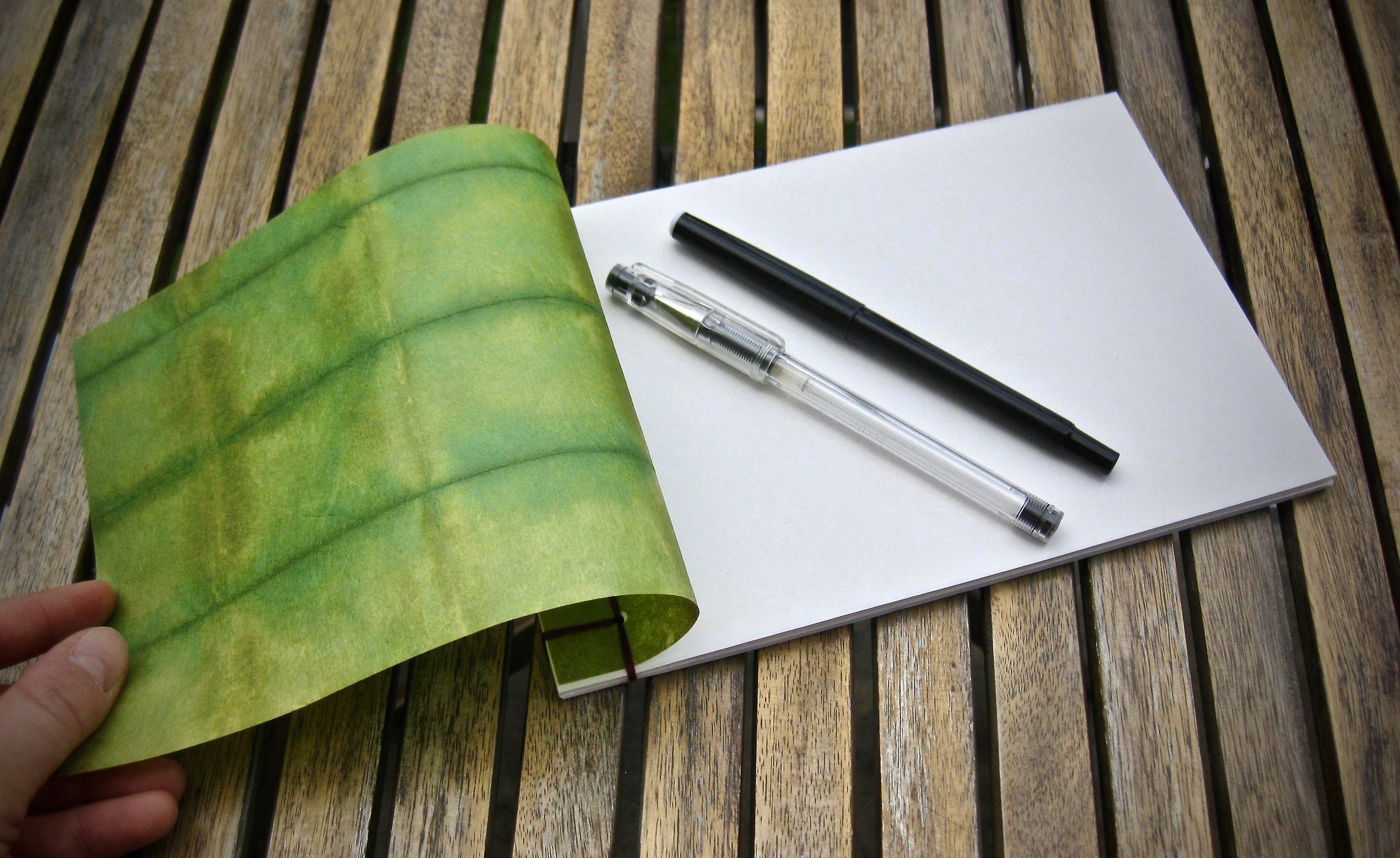 Sketchpad, Sketchbook, Notebook, Notepad, Soft-cover book, Stab-bound book - Marbled Washi Paper