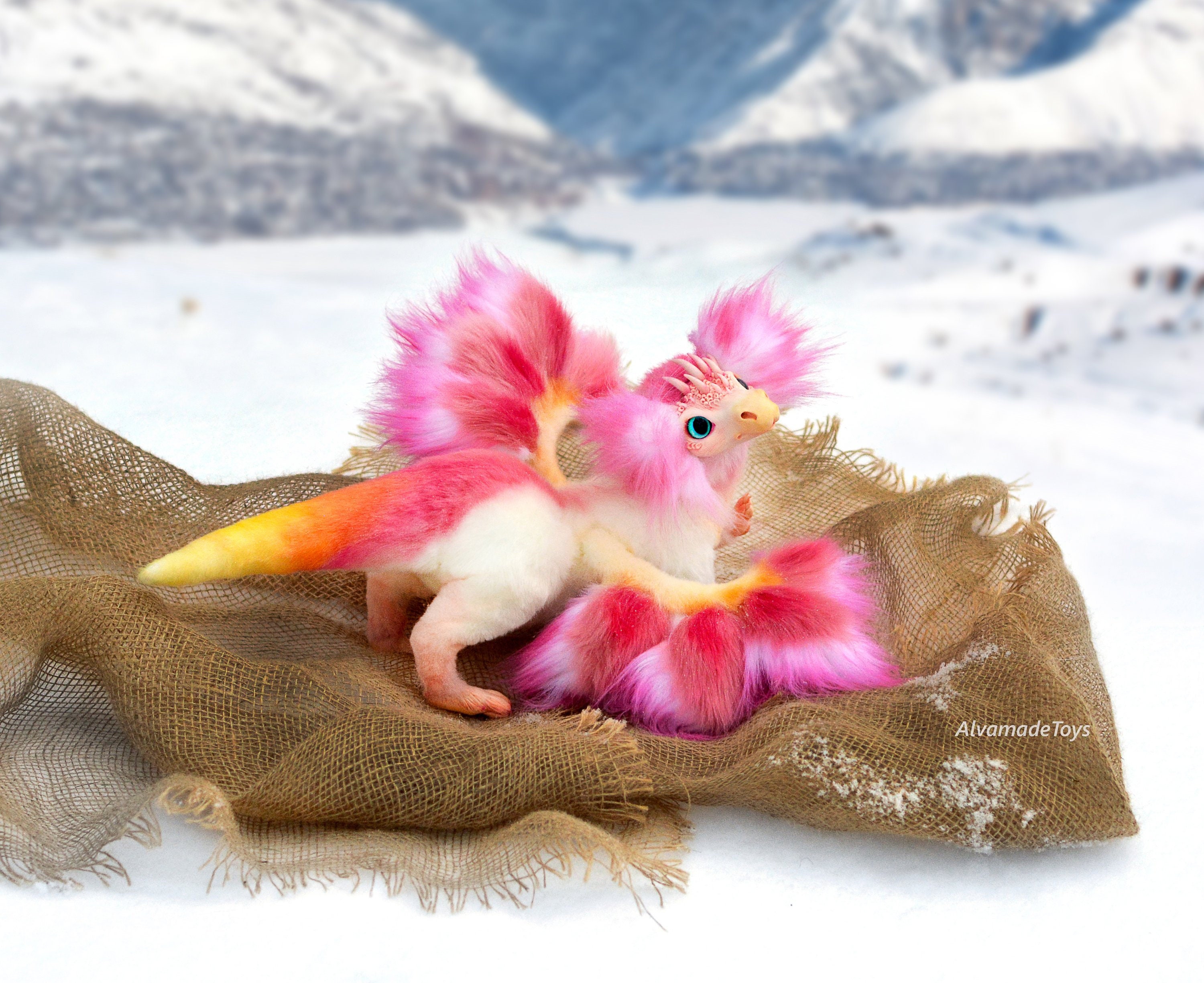 Axolotl Dragon Made To Order Doll Fantasy Creature Toy Etsy