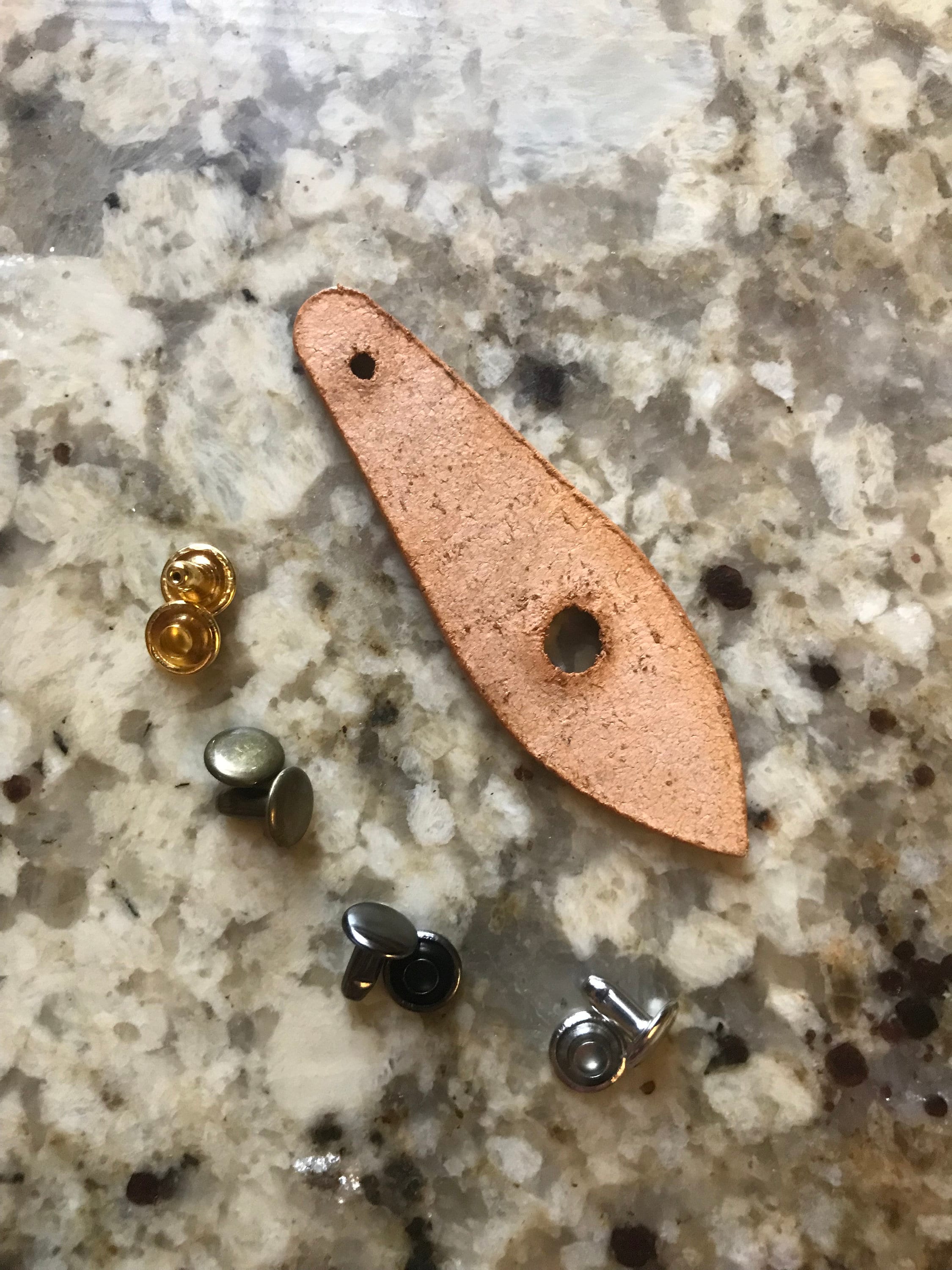 Real Natural Tan Dyed Vachetta Leather Luxury Handbag Zipper Pull