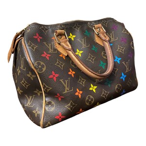 Multicolor Murakami Louis Vuitton monogram print on cotton fabric