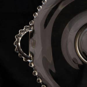 Imperial Glass Candlewick helder elegant glas 11 1/2&quot; rond dienblad met twee handvatten, schotel