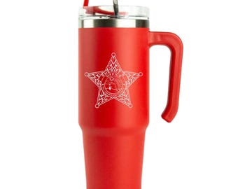 Hillsborough County Sheriff's Office Personalized 30oz. Tumbler with Handle (Local Pickup/Drop-Off Only)