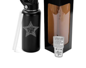 Hillsborough County Sheriff's Office Personalized 32oz. Water Bottle (Local Pickup/Drop-Off Only)