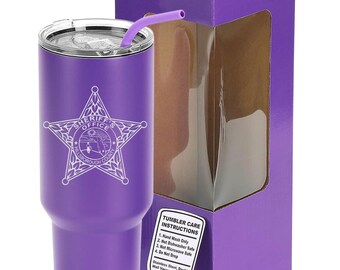 Hillsborough County Sheriff's Office Personalized 40oz. Tumbler with Optional Handle (Local Pickup/Drop-off Only)