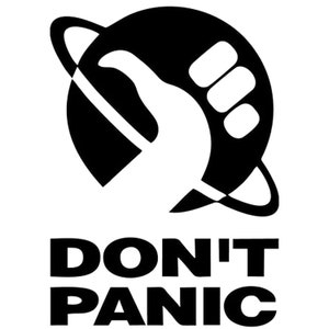 Dont Panic/Hitchhickers Guide to the Galaxy / sticker