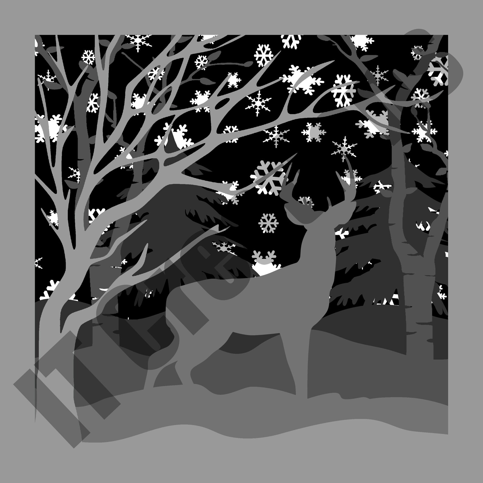 Winter Shadow Box Cricut Digital Files | Etsy