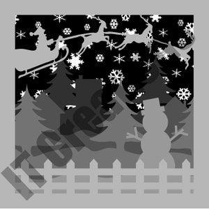 Christmas Shadow Box; Cricut Digital Files