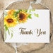 Sunflower Thank You Card Template Printable Thank You Card Folded Thank ...