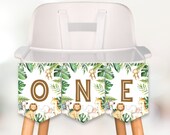 Jungle Safari High Chair Banner 1st Birthday Wild One Birthday First Birthday Party Decor Highchair Banner Printable Instant Download A95