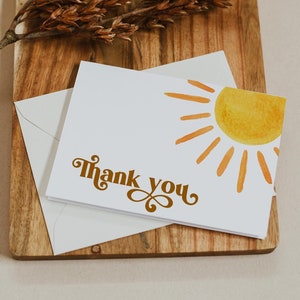 Editierbare Sonne Danke Karte Vorlage Sun Baby Shower Sonnenschein Baby Shower Reise um die Sonne Geburtstag Printable Corjl 0118