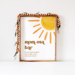 Sun Baby Shower Mom-osa Bar Sign Here Comes The Sun Baby Shower Boho Sun You Are My Son Shine Baby Shower Decor stampabile NON modificabile 0118