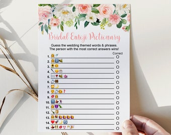 Bridal Shower Emoji Pictionary Bridal Shower Game Emoji - Etsy