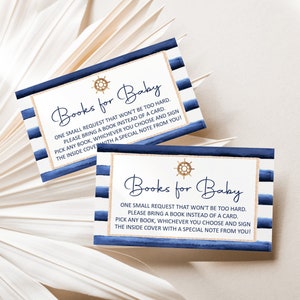 Livres nautiques de baby shower pour cartes de bébé ancre Baby Shower Ahoy c'est un garçon jeu de baby shower imprimable, pas modifiable C97