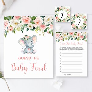 Download Guess The Baby Food Printable Baby Shower Game Yellow Gender Etsy PSD Mockup Templates
