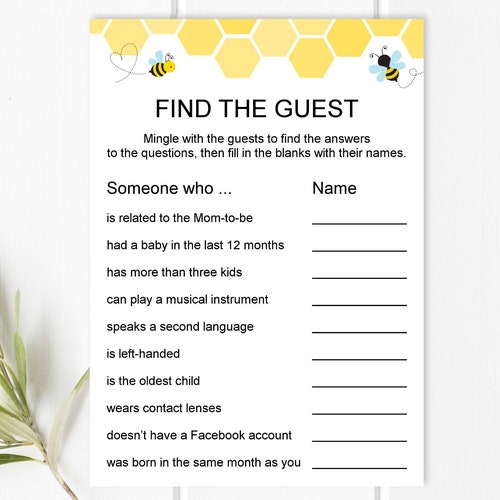 Bumble Bee Baby Shower Games Printable Game Bundle Mommy to | Etsy
