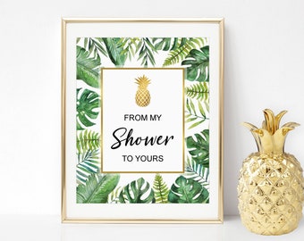 Personalized From My Shower to Yours . Printable Favors Sign - Etsy