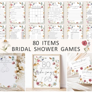 Editable Wildflower Bridal Shower Game Bundle Floral Bridal Shower Games Template Printable Corjl 0123