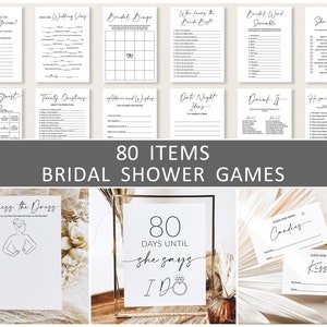 Editable Bridal Shower Game Bundle Minimalist Wedding Shower Games Printable Templates Corjl 0122