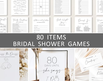 Editable Bridal Shower Game Bundle Minimalist Wedding Shower Games Printable Templates Corjl 0122