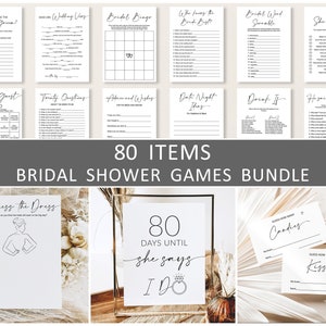 Editable Bridal Shower Game Bundle Minimalist Wedding Shower Games Printable Templates Corjl 0122