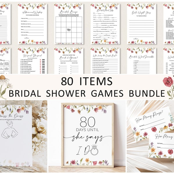Editable Wildflower Bridal Shower Game Bundle Wedding Shower Games Printable Templates Corjl 0123