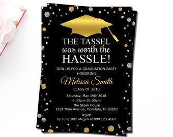 graduation party invitations etsy