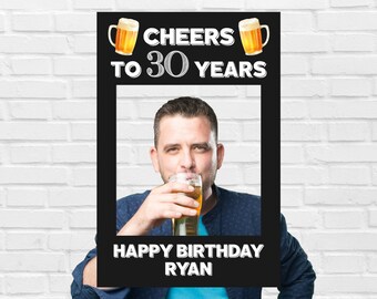selfie frame ideas custom birthday photo prop picture frame selfie cheers and beers birthday men party decorations digital file a21 frame etsy selfie frame ideas custom birthday photo prop picture frame selfie cheers and beers birthday men party decorations digital file a21 frame etsy