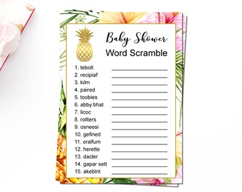 luau word scramble etsy