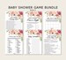 Boho Baby Shower Games Bundle Girl Blush Pink Floral Baby Shower Games Package 6 Games Printable NOT Editable C24 