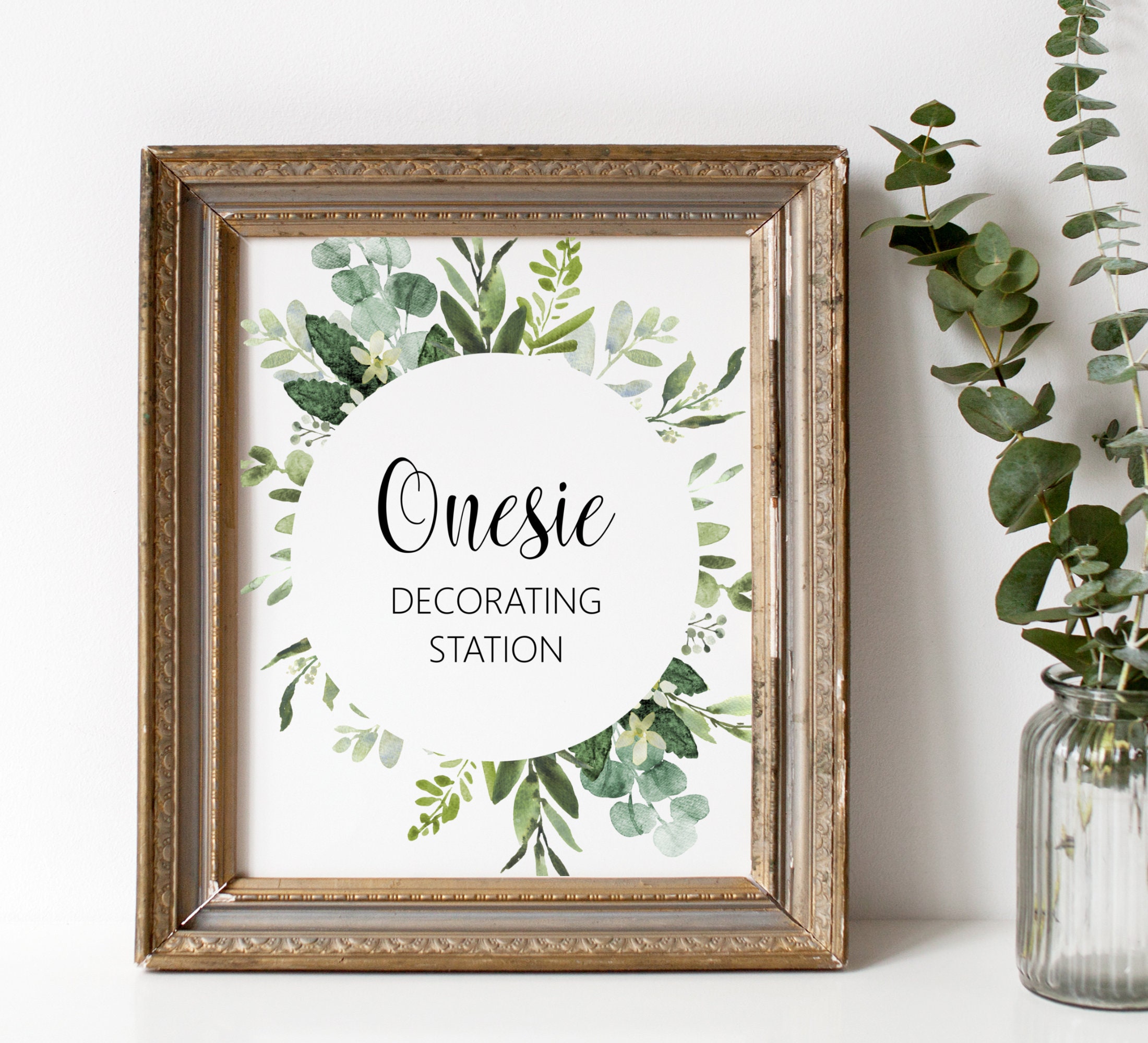 Bib Decorating Station Sign, Printable Baby Shower Decorate A Bib Sign ...