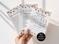 Editable Wildflower Baby Shower Games, Baby In Bloom Baby Shower Game Bundle, Digital Download, Corjl 0123