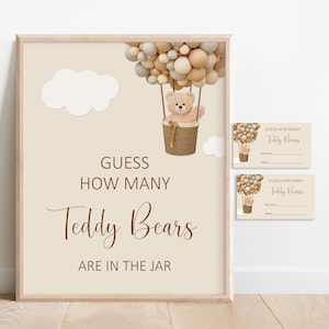 Orso Indovina quanti orsacchiotti di peluche ci sono Gioco Possiamo aspettare con ansia Baby Shower Orsetto di peluche Baby Shower Gioco Stampabile Orso Bruno NON Modificabile C14