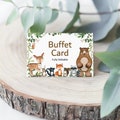 Woodland Editable Place Cards Food Labels Tent Cards Woodland Baby Shower Greenery Woodland Animals Printable Corjl 0120