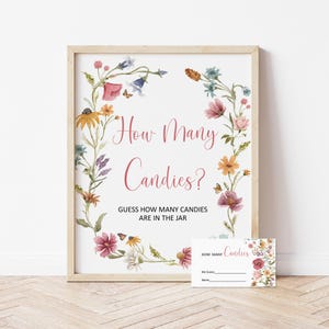Guess How Many Candies Game Wildflower Baby Shower Baby In Bloom Floral Baby Shower Garden Baby Shower Game Printable NOT Editable 0123