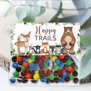 Woodland Treat Bag Topper Trail Mix Bag Toppers Woodland Baby Shower Woodland Compleanno Foresta Favore di partito stampabile NON modificabile 0120