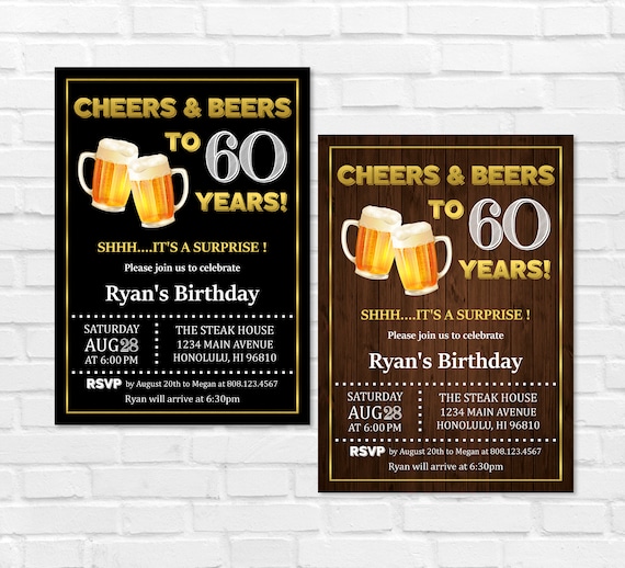 surprise 60th birthday invitations for him