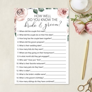 How Well Do You Know the Bride & Groom Boho Bridal Shower Game - Etsy