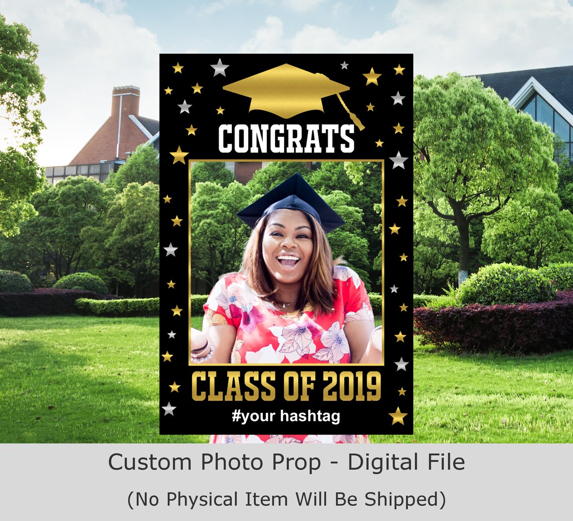 CUSTOM Graduation Photo Booth Frame Photo Prop Frame Selfie Etsy
