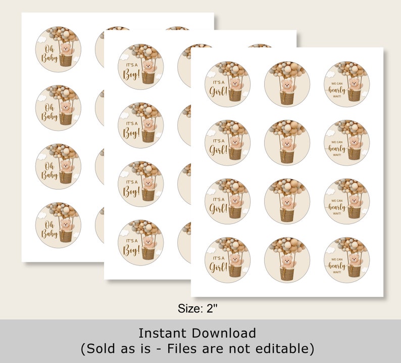 Balterever 36PCS Winter Woodland Cupcake Toppers - Forest Animal Theme Decor For Birthday, Baby Shower Parties - View #6
