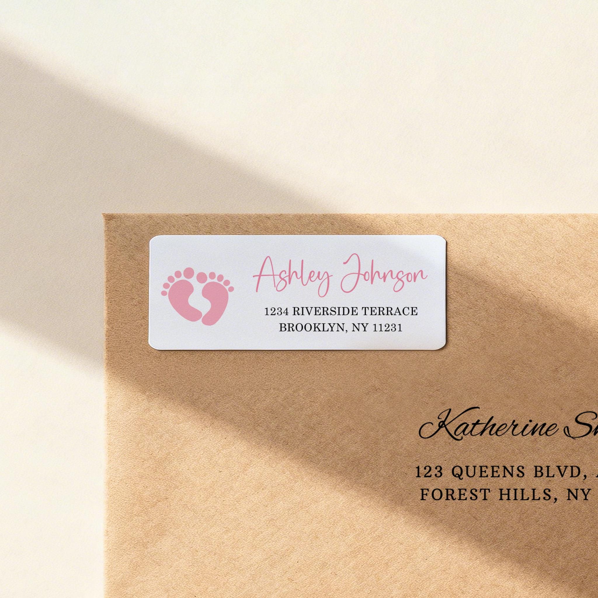 Editable Girl Baby Shower Return Address Label Template, Mailing Label ...