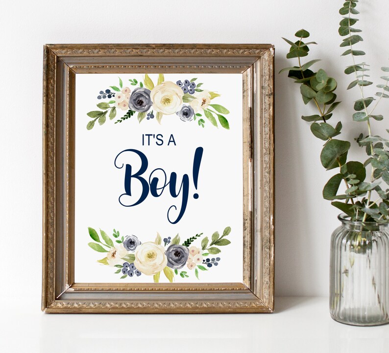 Its a Boy Sign Printable Gender Reveal Sign Boy Baby Shower | Etsy