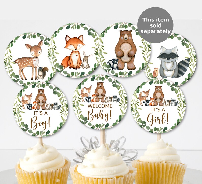 Baby Sock Hunt Game Sign Woodland Baby Shower Game Greenery Woodland Animals Forest Baby Shower Game Printable NOT Editable 0120 image 7