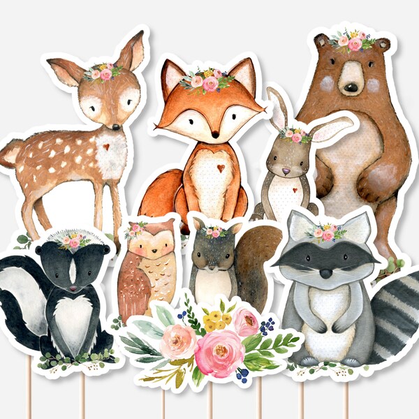 Woodland Cake Topper Baby Shower - Etsy