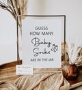 Guess How Many Baby Socks Game Minimalist Baby Shower Game Boho Kraft Baby Shower Game Printable NOT Editable C3