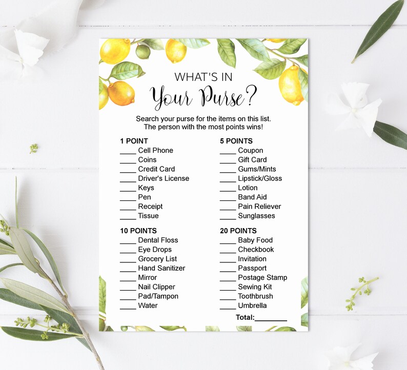 Citrus Baby Shower Games Bundle, Lemon Baby Shower Game Printable 0140 image 4
